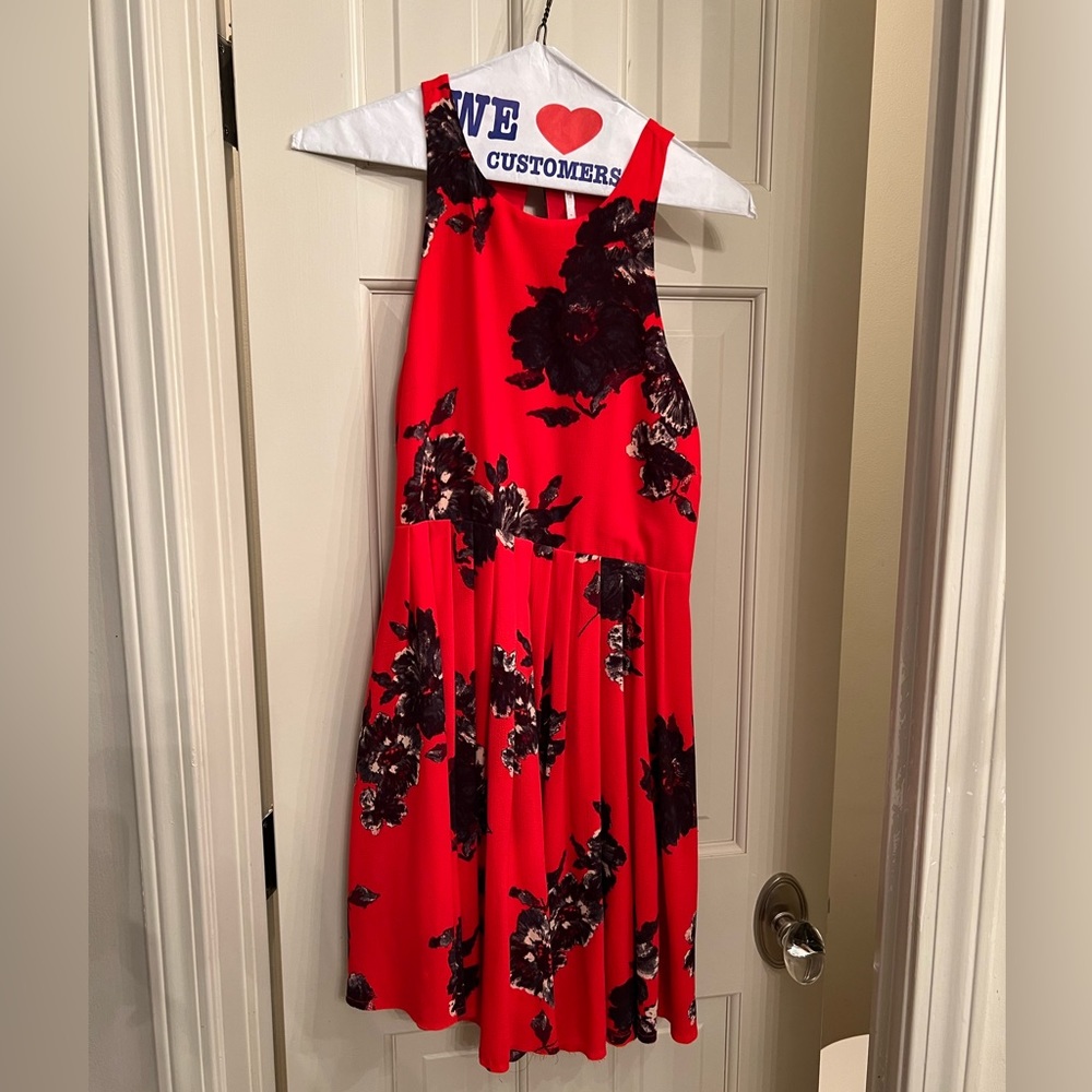Free people red floral dress